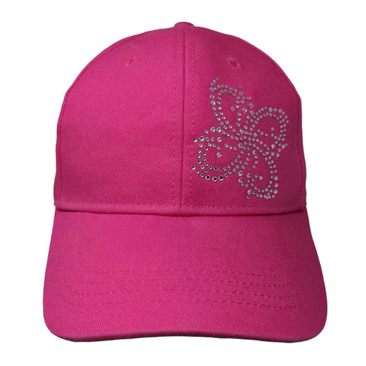 Pugs Bling Strapback Hat Pink One Size Adjustable Outdoor 6 Panel