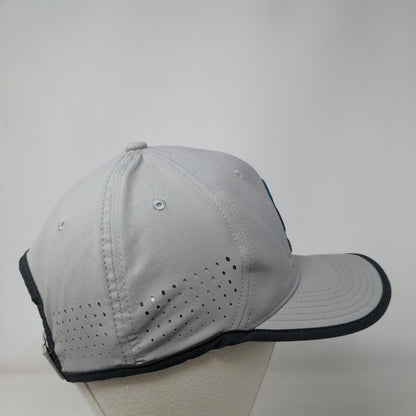 Nike Strapback Hat Gray OSFM Embroidered Classic 99 Dri-Fit Laser Cut