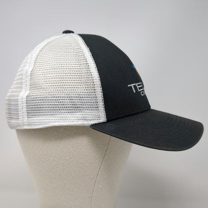 Adidas Trucker Hat Black One Size Teleo Capital Mesh Snapback Structured Logo