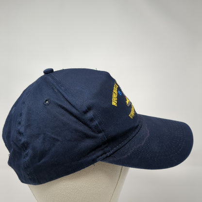 Winnemucca New Holland Strapback Hat Blue One Size Embroidered Otto