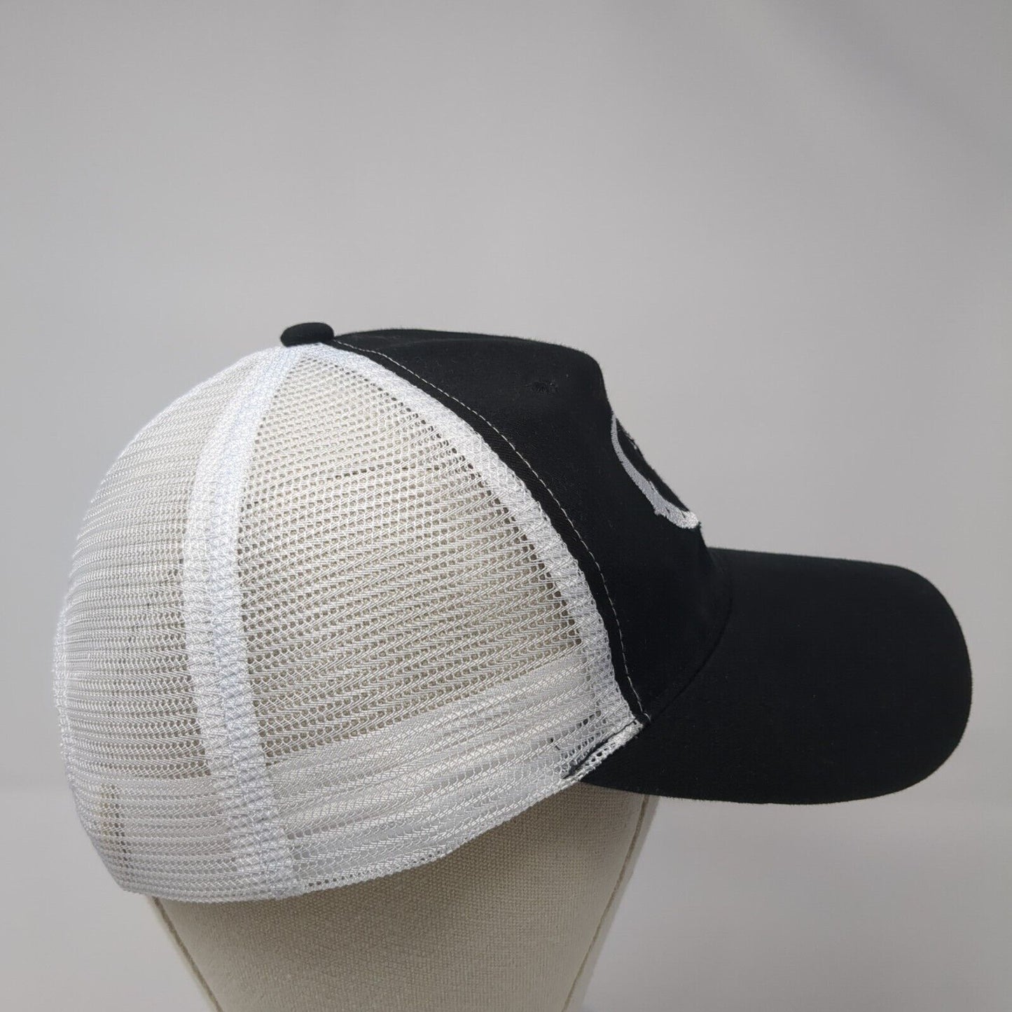 Crooked C8 Snapback Trucker Hat Black One Size Adjustable Mesh Back Cap America