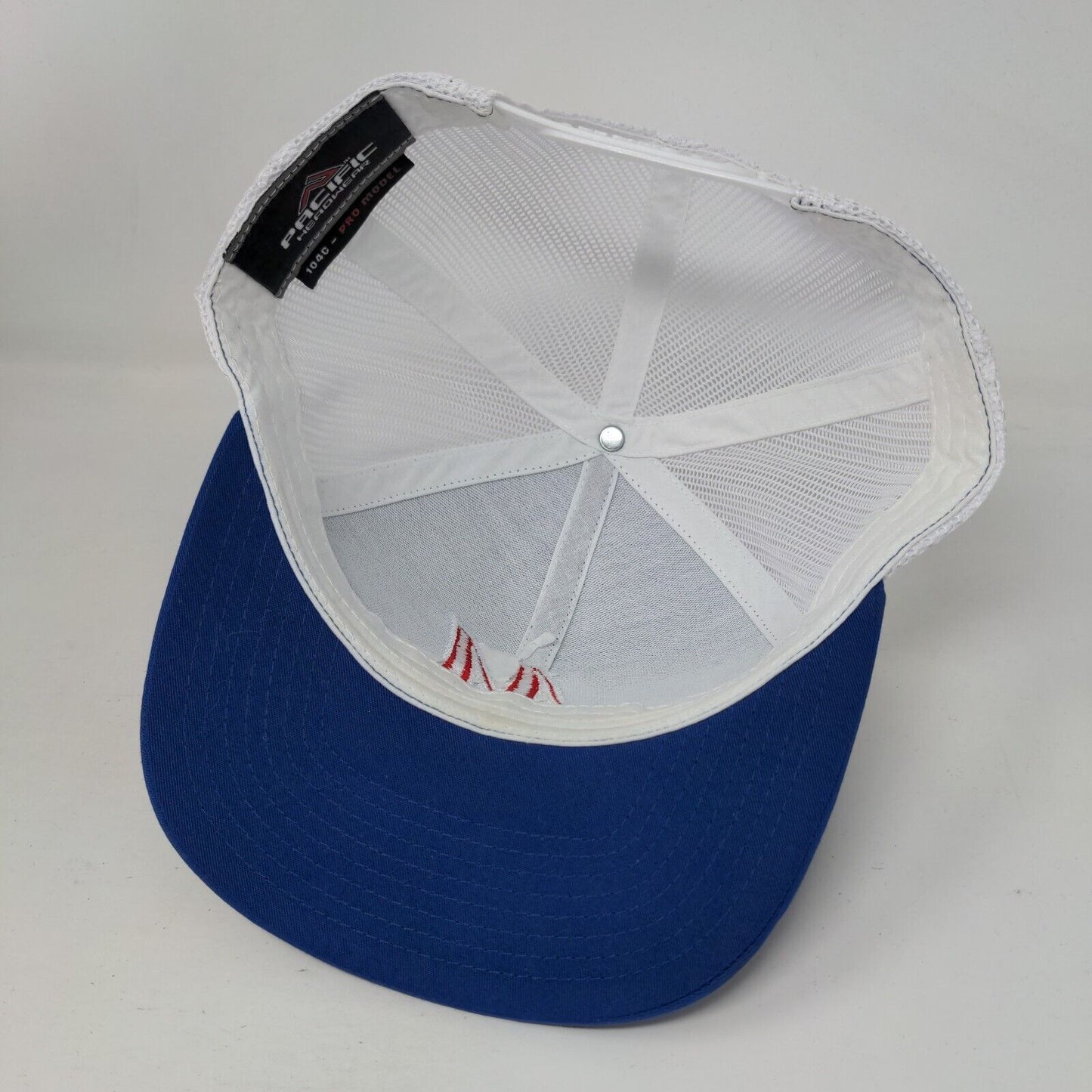 Letter M Snapback Mesh Back Trucker Hat Blue One Size Pacific Headwear