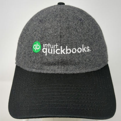 New Era Baseball Cap Gray Black One Size Intuit Wool Slideback Hat