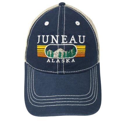 Juneau Alaska Snapback Mesh Back Trucker Hat Multi One Size Adjustable