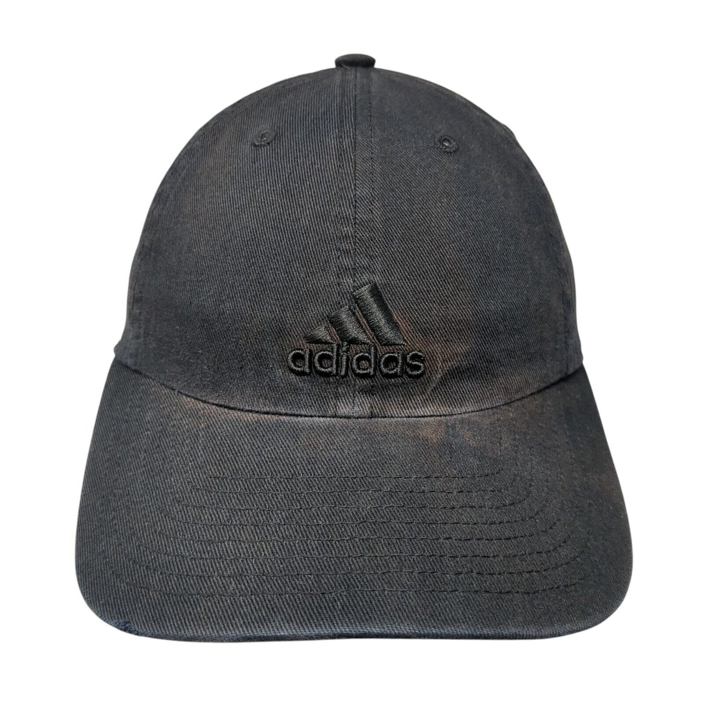 Adidas Slideback Hat Black One Size Adjustable Embroidered 3 Stripes