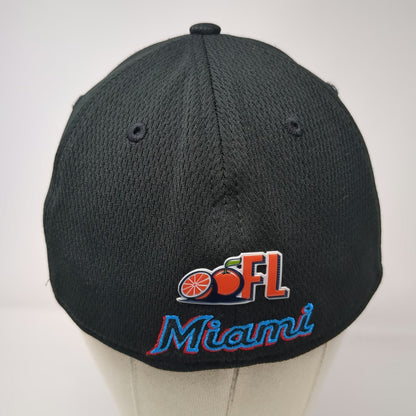 New Era Miami Marlins MLB Baseball Cap Black L 39THIRTY Stretch Fit Fitted Hat