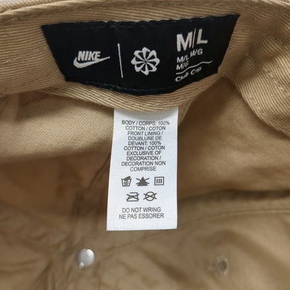 Nike Baseball Cap Beige L Slideback Adjustable Embroidered Logo Cotton hat