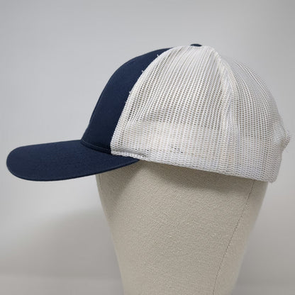Richardson Trucker Hat Blue White L Mesh Snapback Bakes Brewing Co Embroidered
