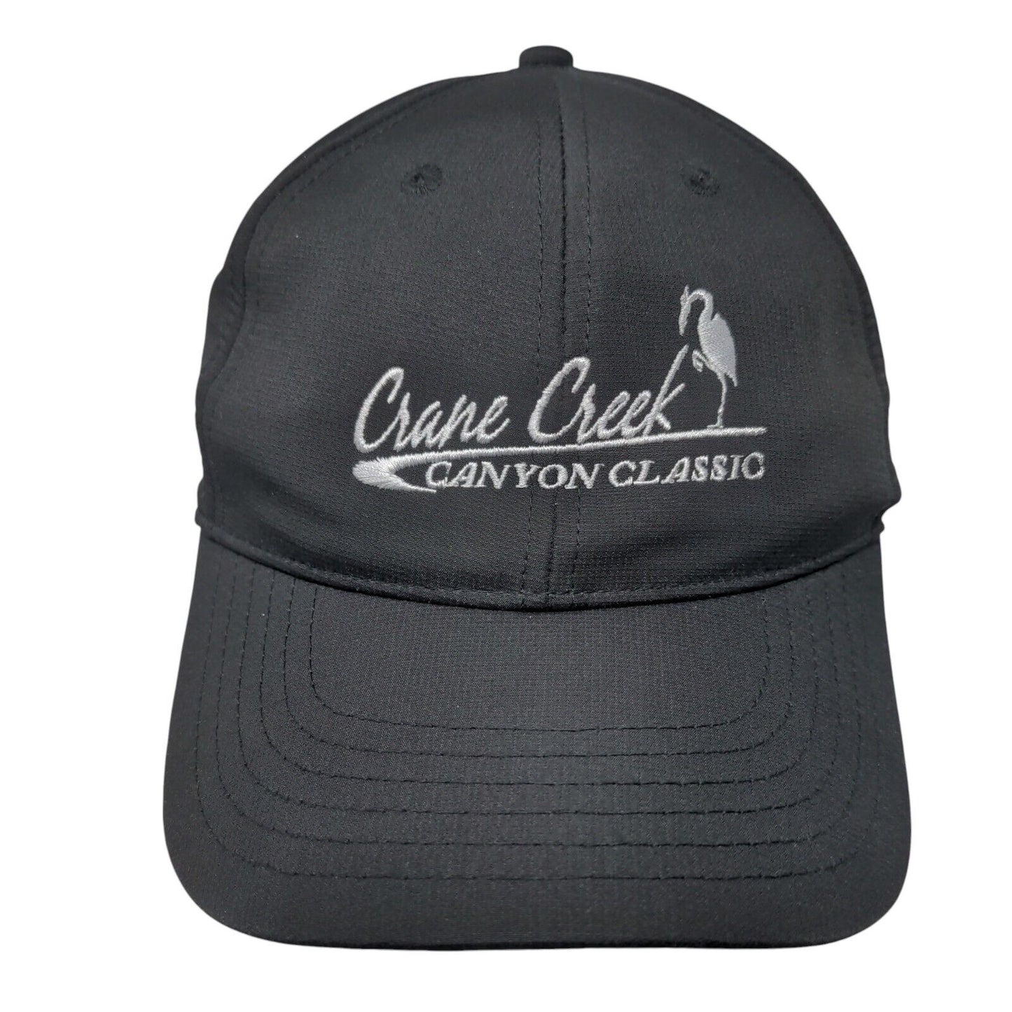 Crane Creek Canyon Classic Strapback Hat Black Adult Outdoor Cap
