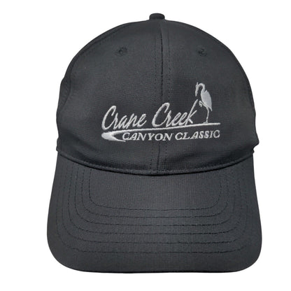 Crane Creek Canyon Classic Strapback Hat Black Adult Outdoor Cap
