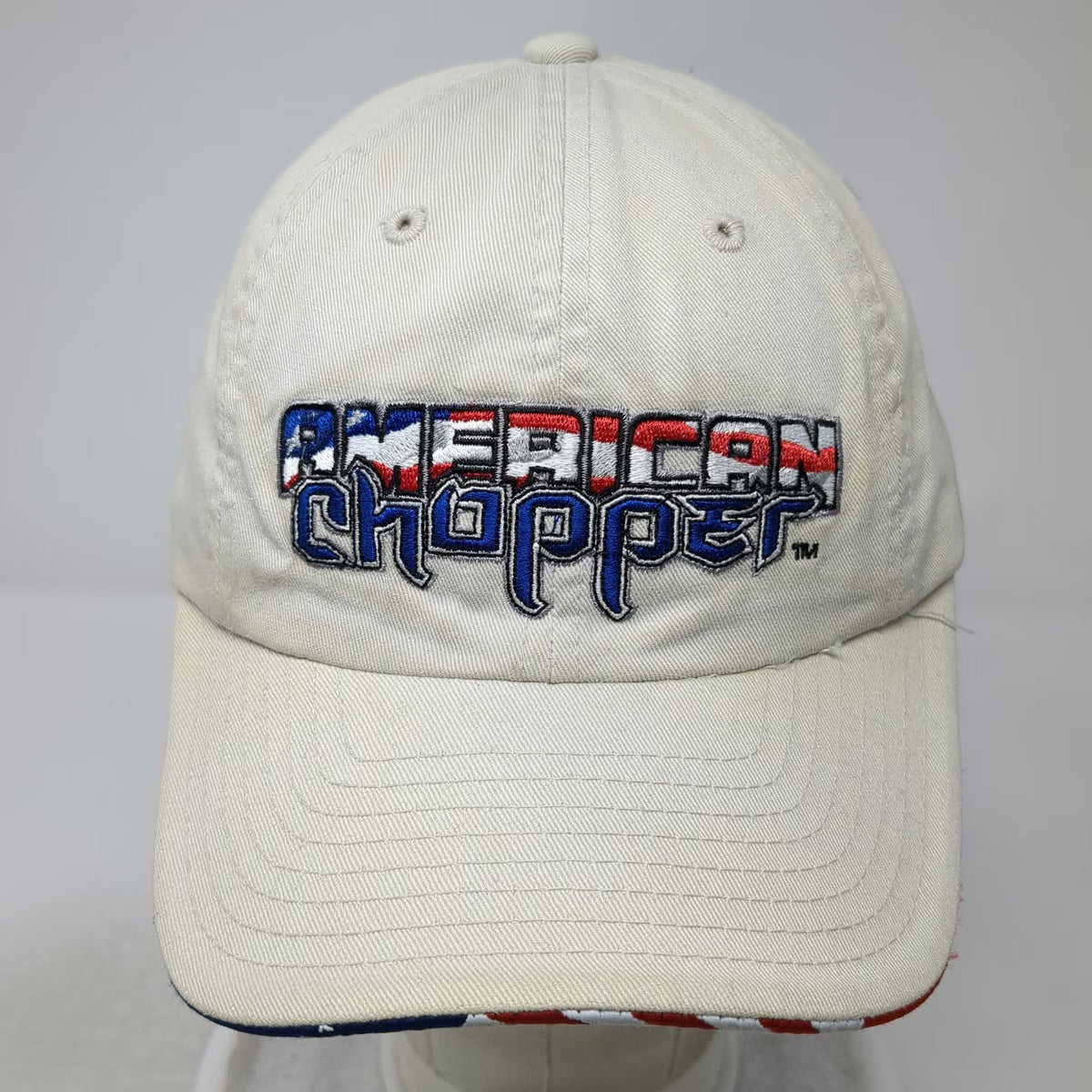 American Chopper Baseball Cap Beige One Size Adjustable Slideback Cotton Hat TV