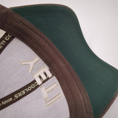 Yeti Coolers Snapback Trucker Hat Brown OS Adjustable Embroidered Mesh Back