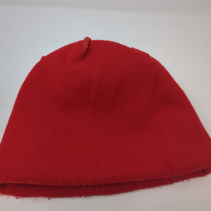 American Flag Beanie Hat Multicolor One Size Stretch Knitted Patriotic Pom Pom