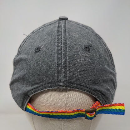 Blessed Slideback Hat Gray OSFM Adjustable Embroidered Rainbow Home Free