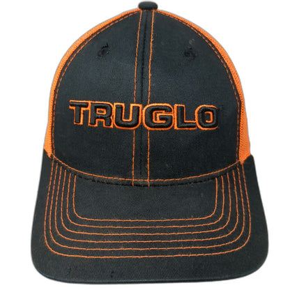 TRUGLO Baseball Cap Black Orange One Size Mesh Back Contrast Stitching Hat