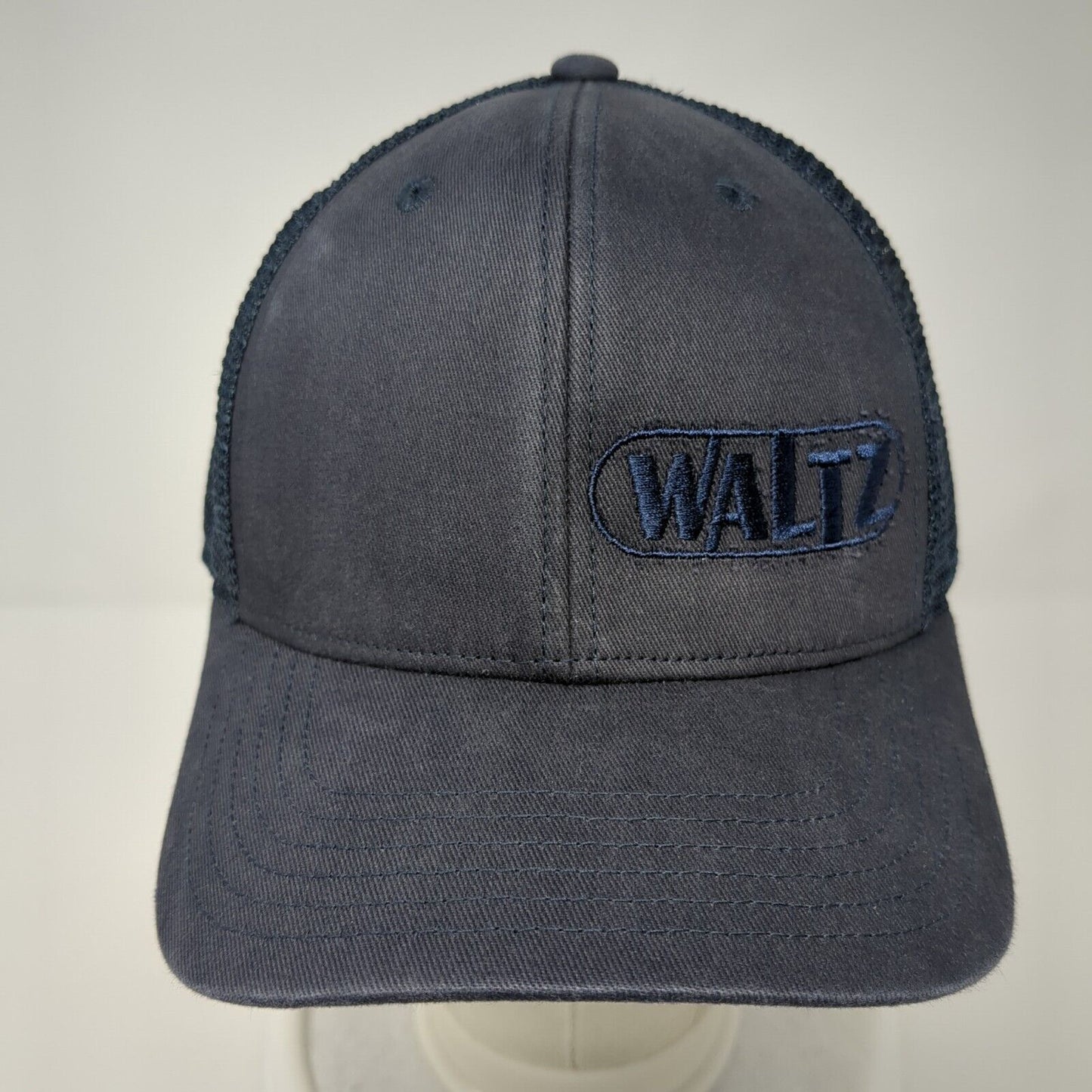 Waltz Snapback Mesh Back Trucker Hat Blue One Size Embroidered BK
