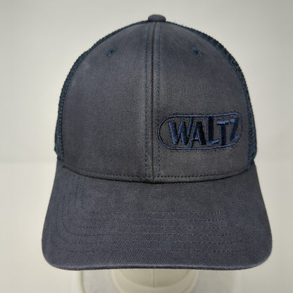Waltz Snapback Mesh Back Trucker Hat Blue One Size Embroidered BK