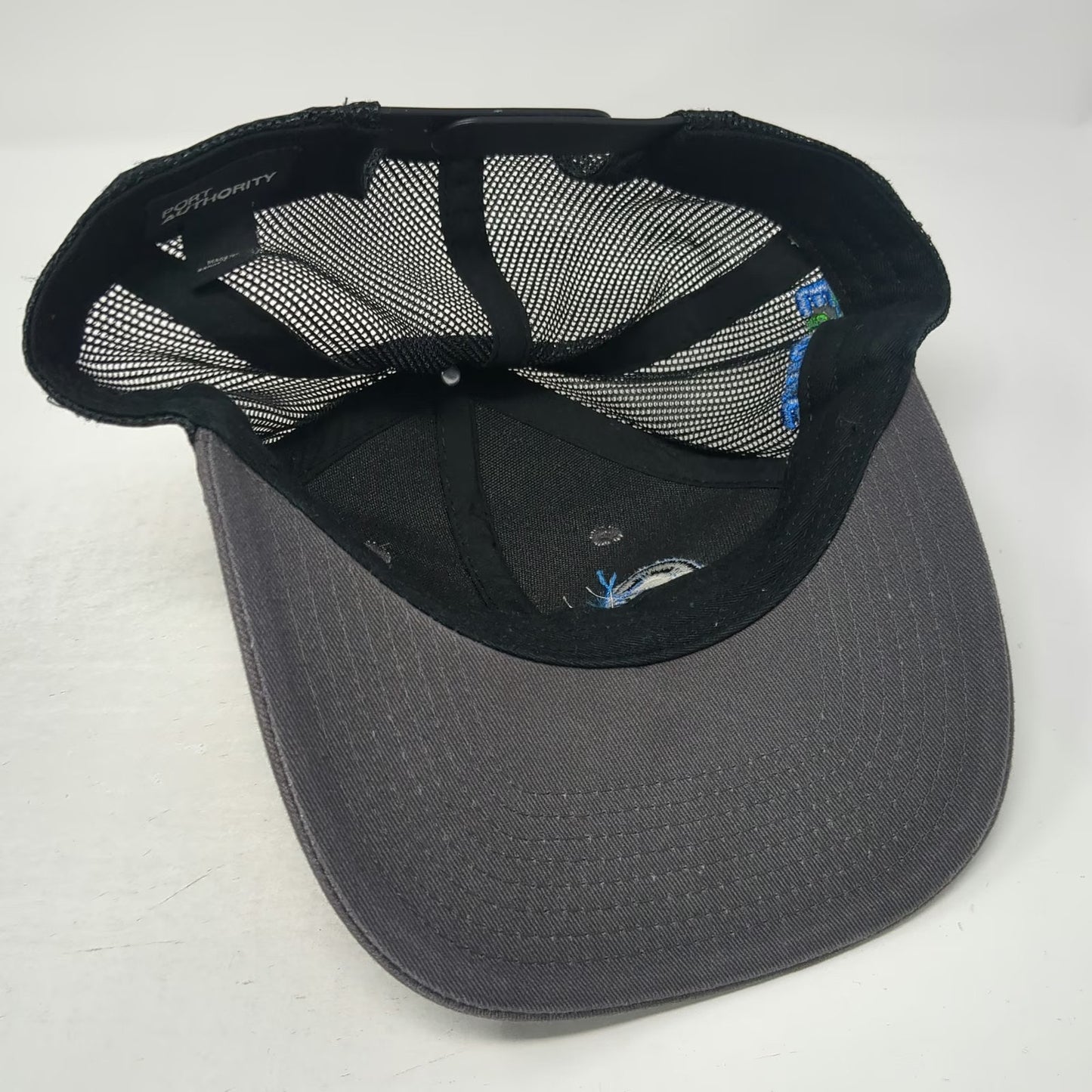 Port Authority Trucker Hat Gray One Size Genie E-Drive Lithium Ion Mesh Cap