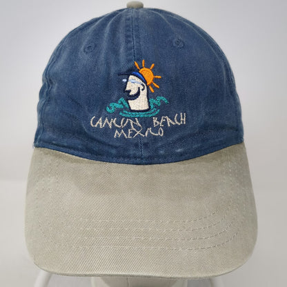 OTTO Baseball Cap Blue Beige One Size Cancun Beach Mexico Souvenir Slideback Hat