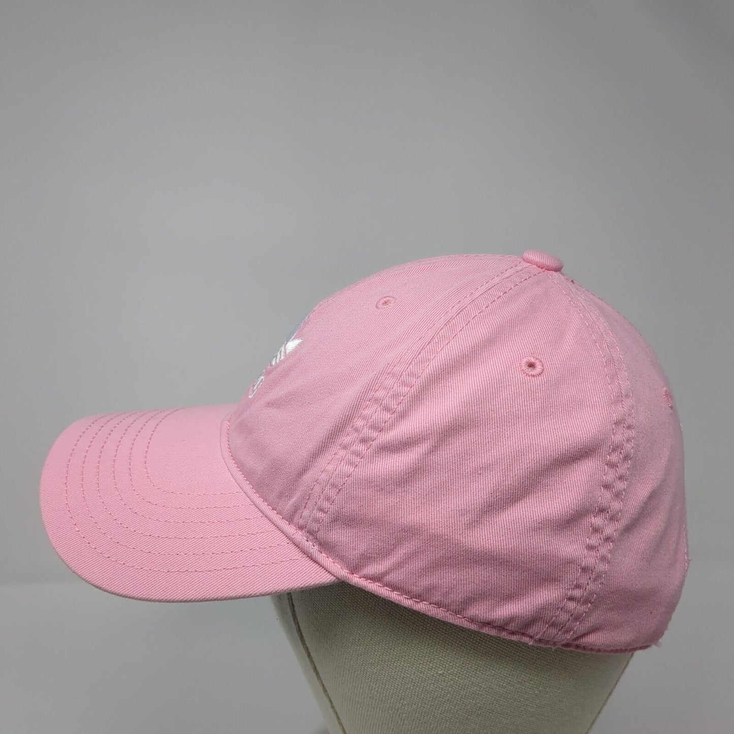 Adidas Slideback Hat Pink One Size Adjustable Embroidered Trefoil Cotton