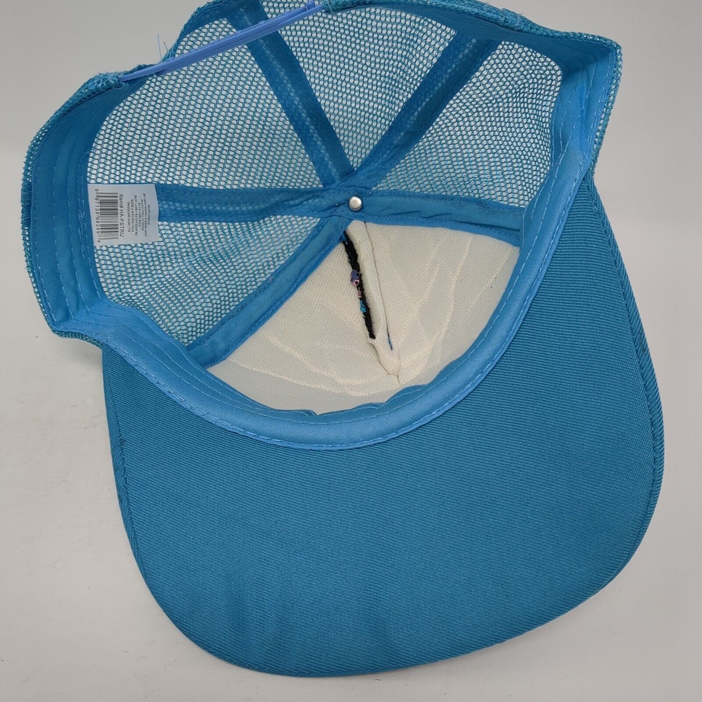 Sequin Sparkly Snapback Trucker Hat Blue One Size Adjustable Mesh Back