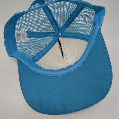 Sequin Sparkly Snapback Trucker Hat Blue One Size Adjustable Mesh Back