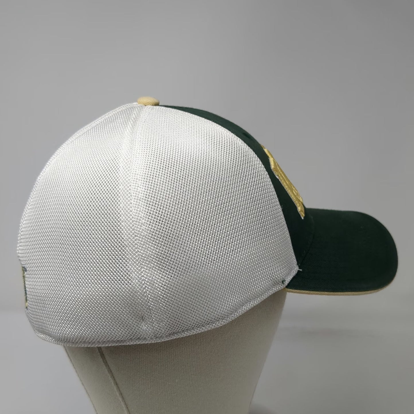 The Game Baseball Cap Green One Size Rocky Bear Mesh Hat A-Flex Mascot Curved