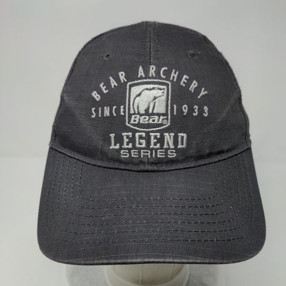 Bear Archery Since 1933 Legend Series Strapback Hat Gray OSFA Adjustable 6 Panel