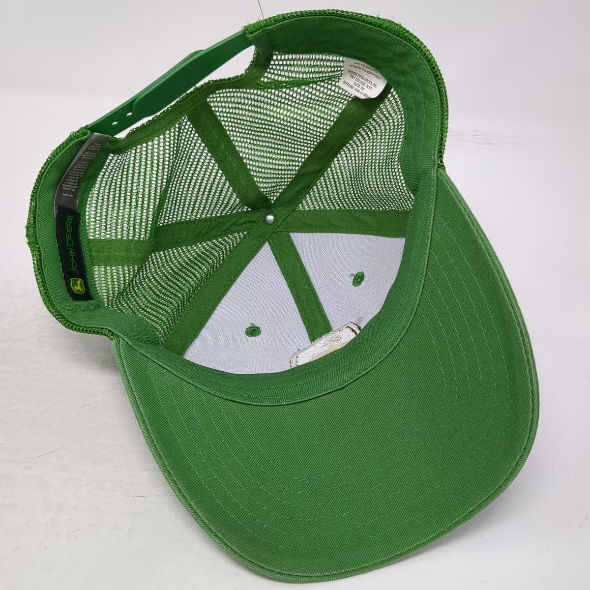 John Deere Trucker Hat Green One Size Mesh Snapback Agriculture Farm Logo Hat