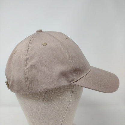 Big Custom Strapback Hat Tan One Size Adjustable Vented Holes 6 Panel Blank