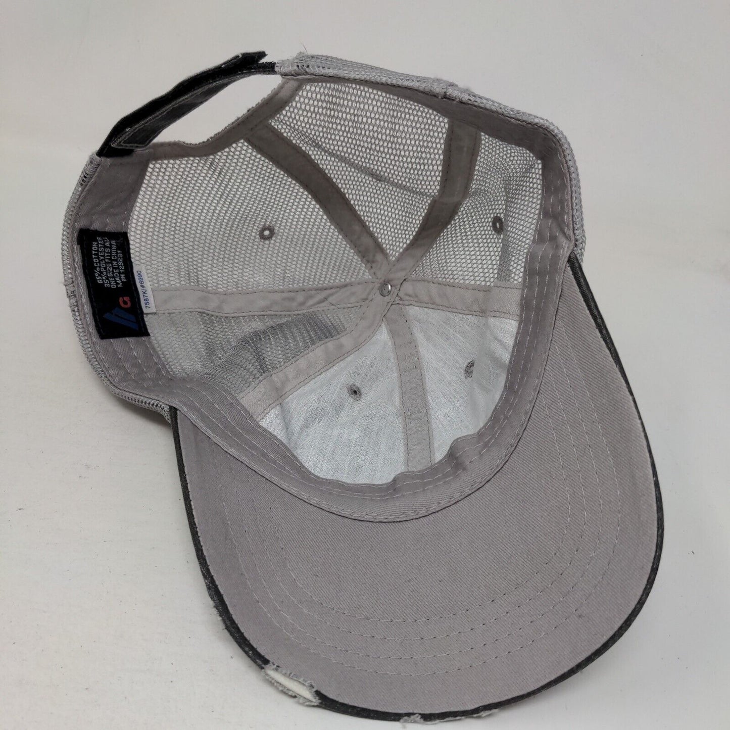 Cat Mom Paw Strapback Mesh Back Trucker Hat Gray OSFA 6 Panel HG