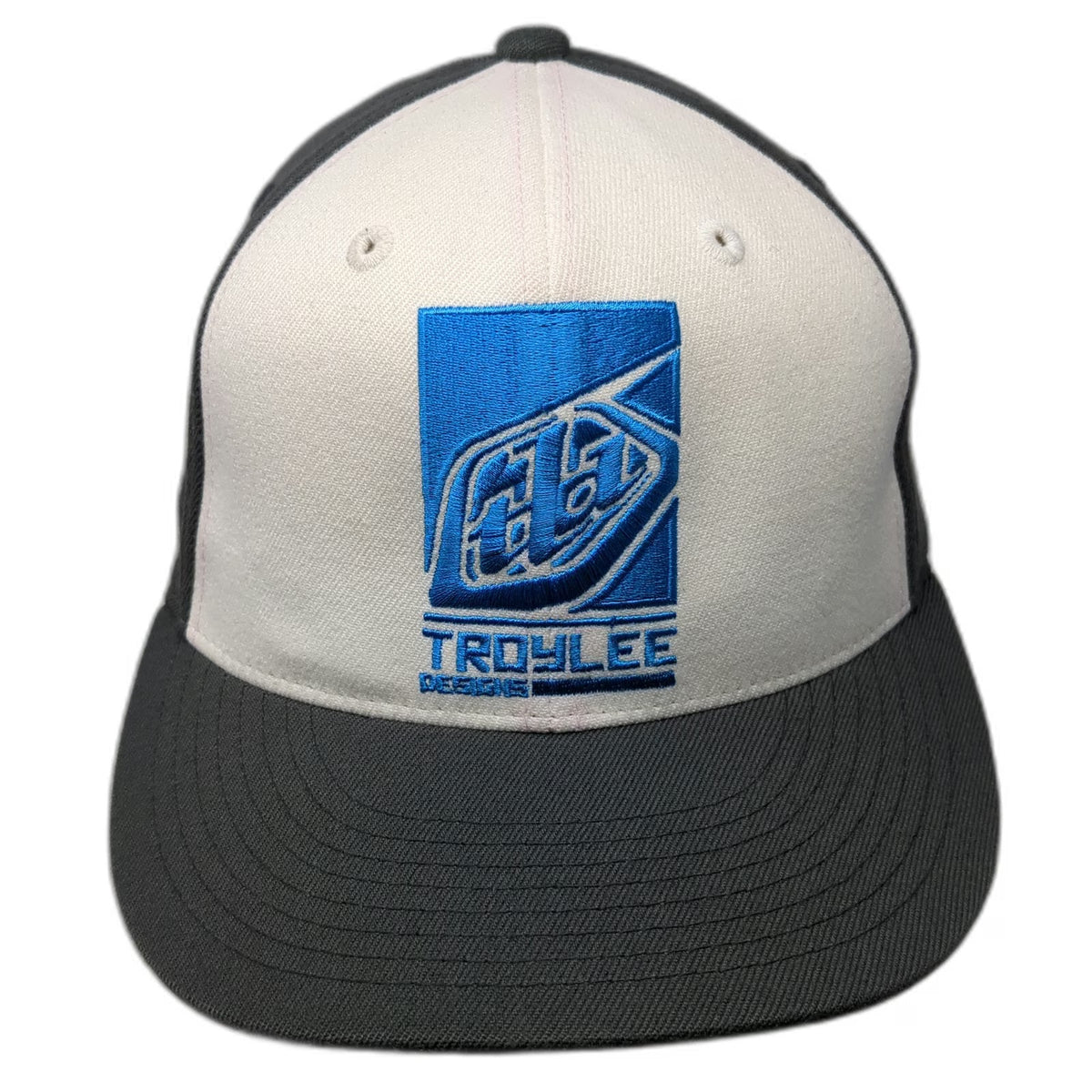 Troy Lee Designs Baseball Cap Gray M Flexfit 210 Fitted TLD Logo Moto MX Hat