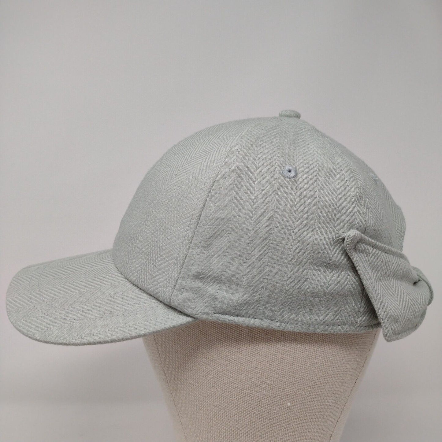 August Hat Company Stretch Fitted Hat Gray OSFA Herringbone Bow Knot
