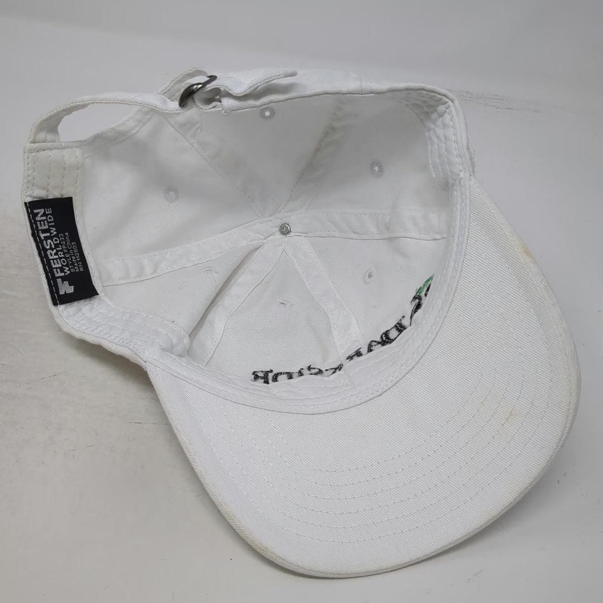 Fersten Worldwide White Baseball Cap One Size Parkside Marina Embroidered Hat