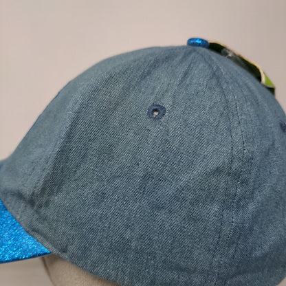 Disney Stitch Strapback Hat Blue OSFM Adjustable Sparkle Glitter W/Tags