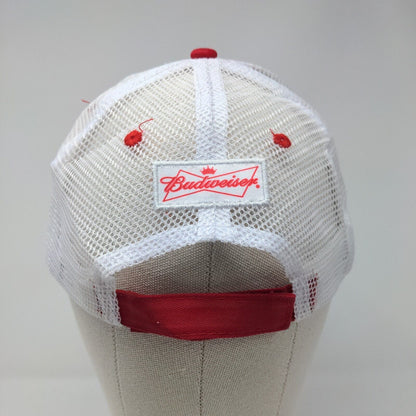 Mississippi Braves Strapback Mesh Back Hat Red White Embroidered Logo MLB