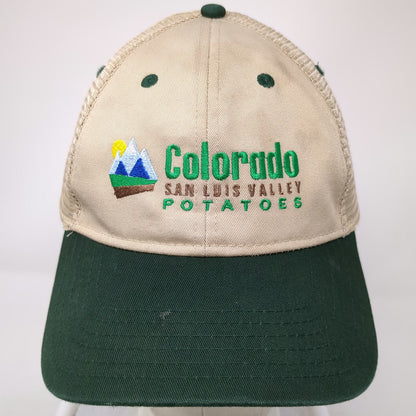 Otto Trucker Hat Beige Green One Size Colorado San Luis Valley Potatoes Snapback