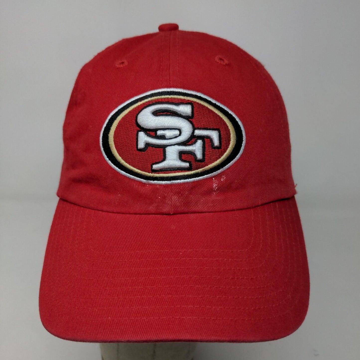 OTS Men's Slideback Hat Red Size OSFA Embroidered San Francisco 49'ers Logo