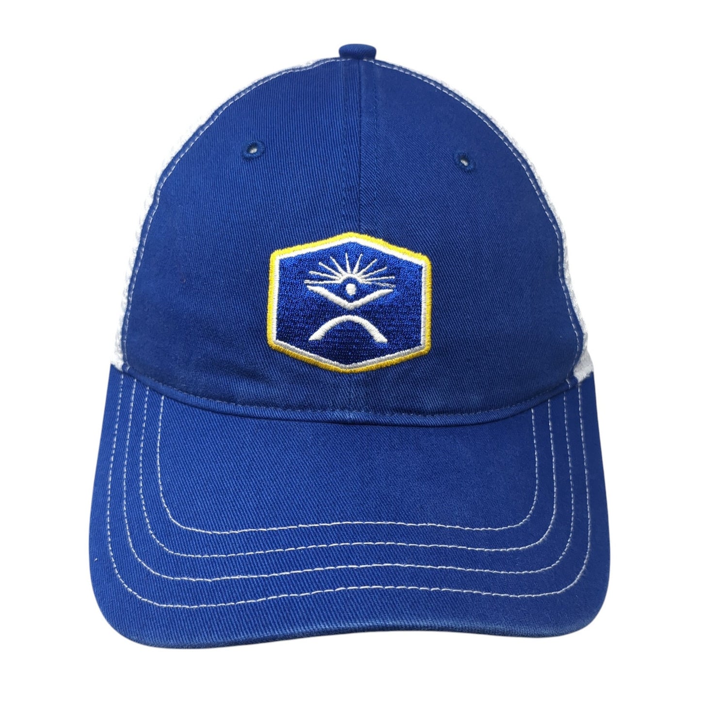 PT Solutions Snapback Trucker Hat Blue Large Mesh Back Richardson