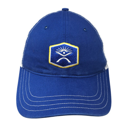 PT Solutions Snapback Trucker Hat Blue Large Mesh Back Richardson