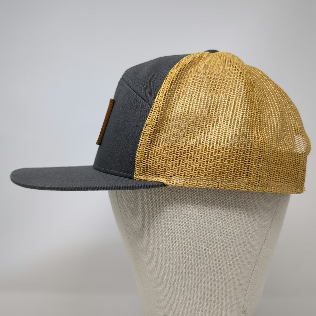 Tillamook Creamery Trucker Hat Black Yellow One Size Leather Patch Snapback
