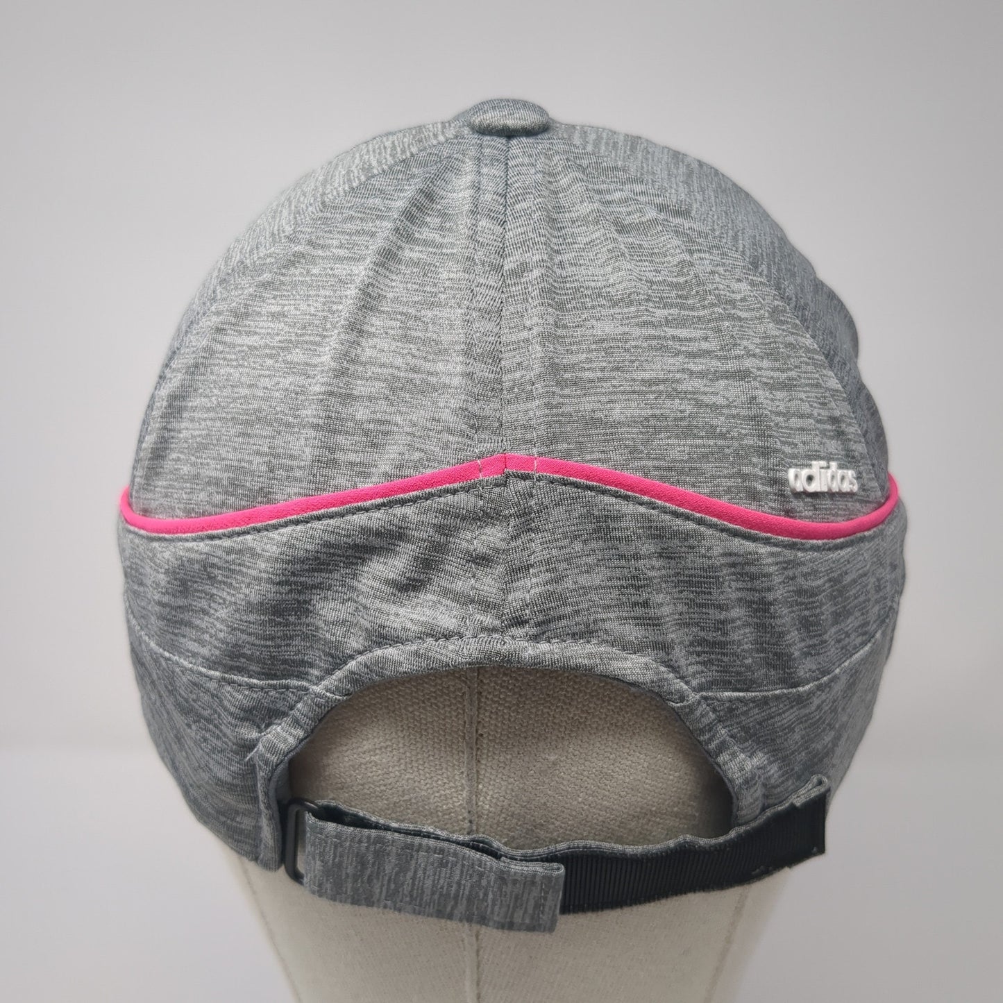 Adidas 3 Stripes Strapback Hat Gray One Size Adjustable Piping Outdoor