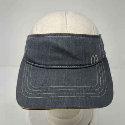 McDonald's Slideback Visor Hat Gray One Size Adjustable Crew Uniform