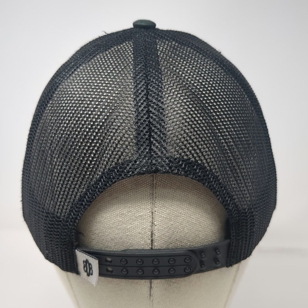 808 Clothing Co. Trucker Hat Black One Size Fish Hook Makau Hawaii Islands Mesh