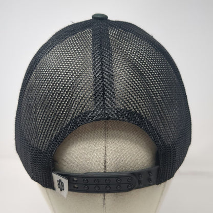 808 Clothing Co. Trucker Hat Black One Size Fish Hook Makau Hawaii Islands Mesh