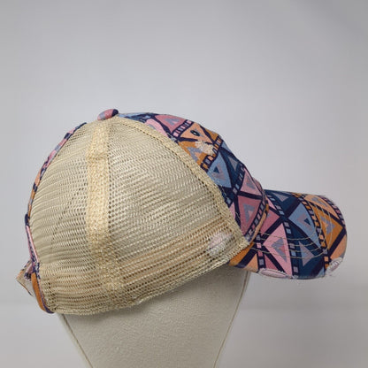 C.C. Ponyback Strapback Trucker Hat Multi OS Adjustable Distressed Mesh Back