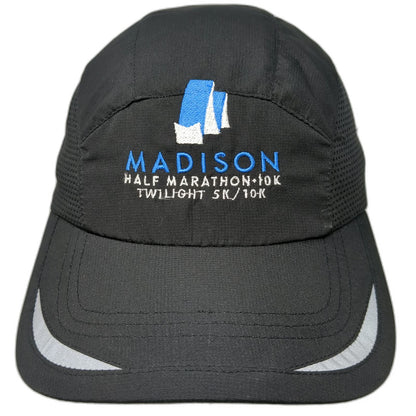 Ivory Baseball Cap Black OSFM Madison Half Marathon Reflective Mesh Running Hat