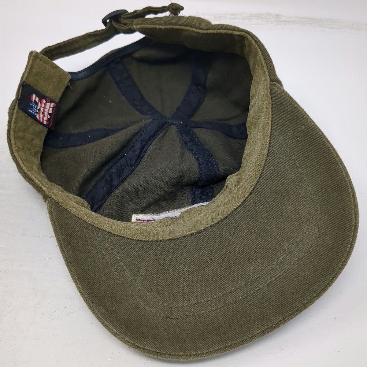 No Fear Green Baseball Cap Slideback Made USA DSG Embroidered Shield Hat Vintage