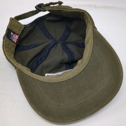 No Fear Green Baseball Cap Slideback Made USA DSG Embroidered Shield Hat Vintage