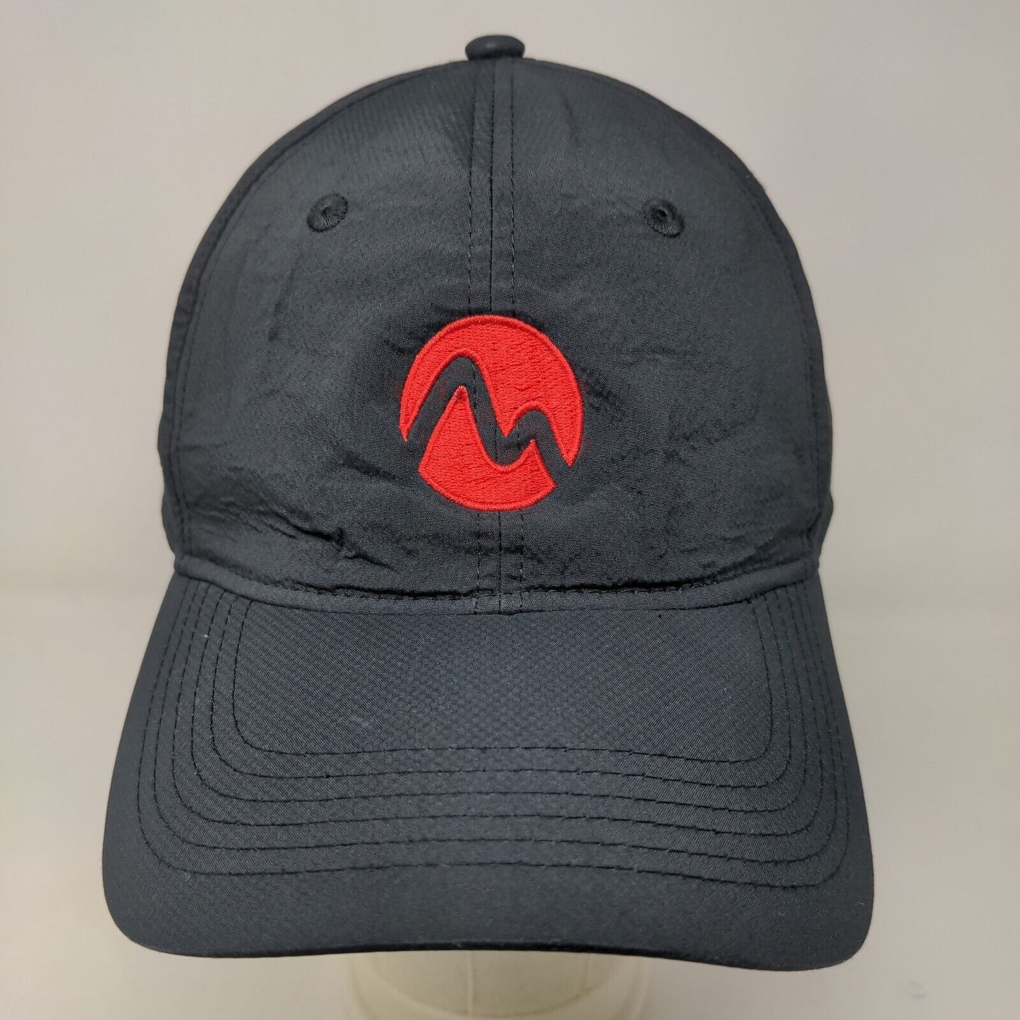 Ahead Men's Strapback Hat Black Adjustable Mid Fit Embroidered Logo